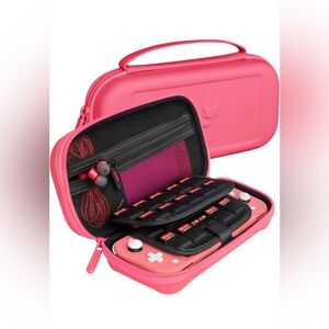 Nintendo Switch Lite Cora Pink Compact Carrying Case/organizer